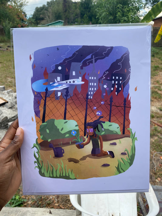 "Plant Flowers" Digital Illustration print