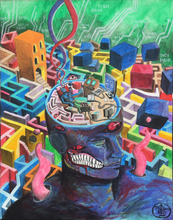 Load image into Gallery viewer, "Edge of the Matrix" illustration print