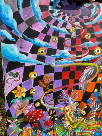 “Baby Huey Enters the game” 36 x 48 Acrylic On canvas