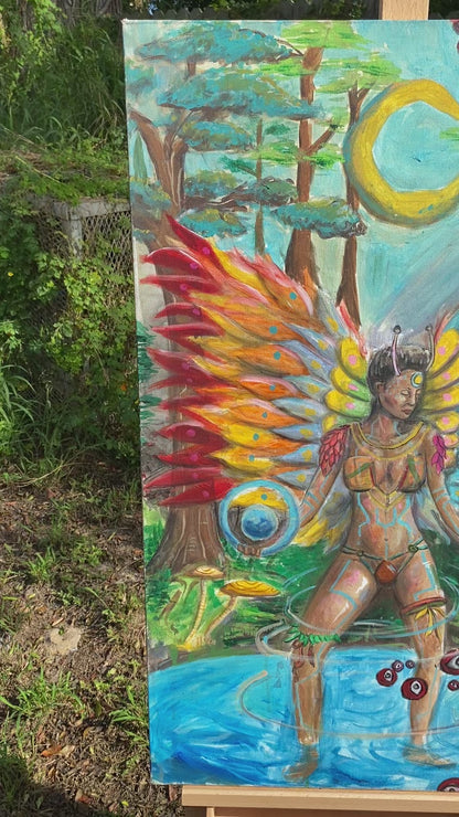 “Naomi’s Universe” 18 x 24 Acrylic on canvas