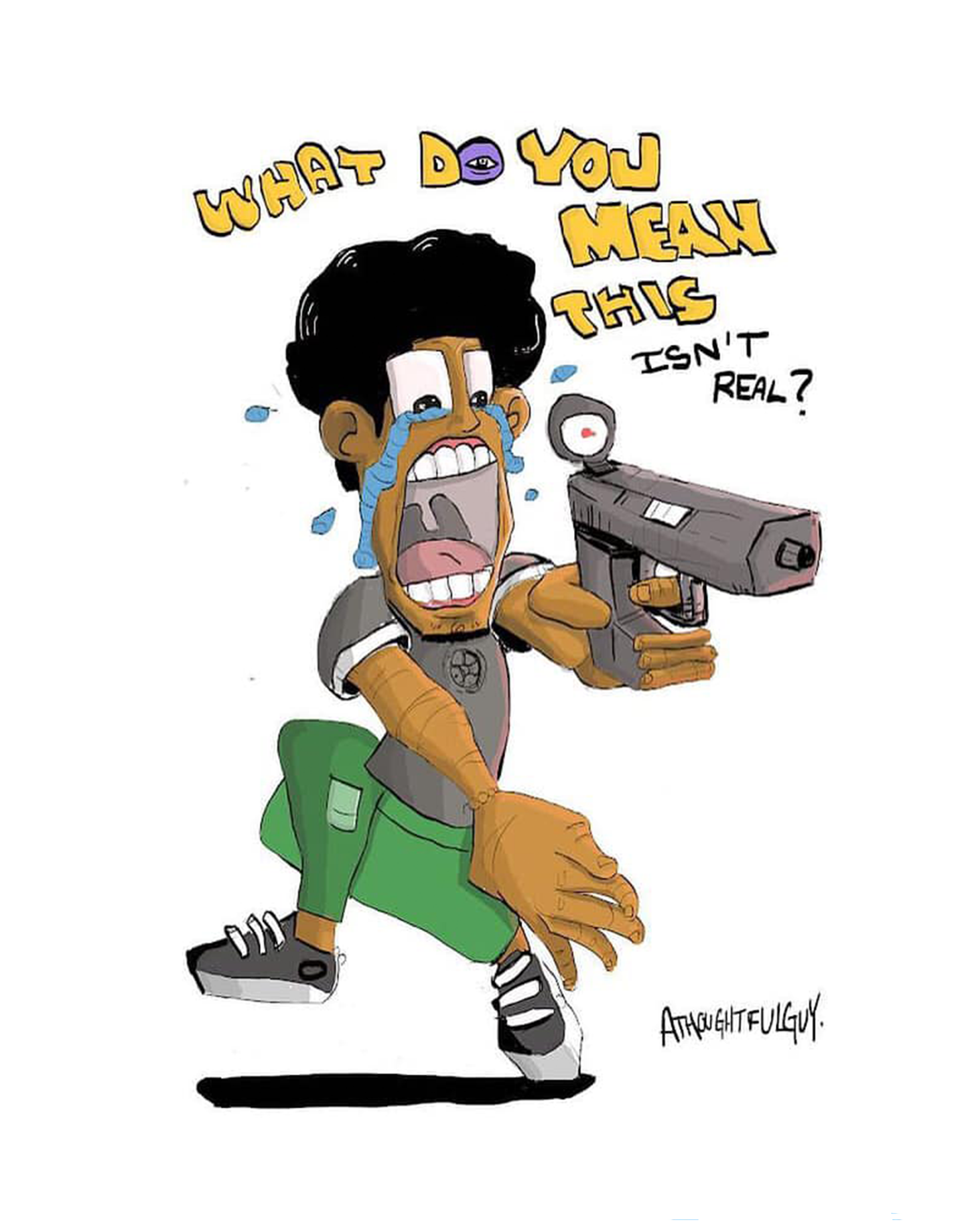 "What do you mean, THIS ISNT REAL!?: Digital Illustration Print